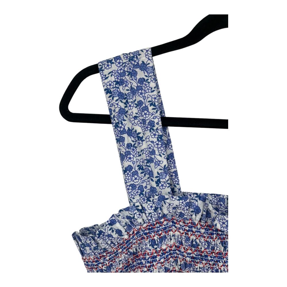 Mille Dress Garden midi sleeveless floral blue size Large L - Picture 4 of 7